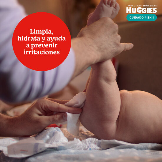 Toallitas Húmedas Huggies Cuidado 4 en 1, 48uds